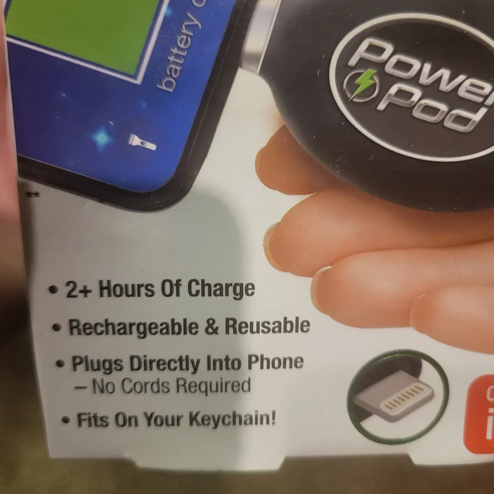 Keychain Phone Charger - Black